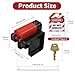 HiLKCO Adjustable Ball Valve Lockout Device - OSHA Compliant Heavy-Duty Nylon Lock for 1/4''-2-1/2'' Pipes/Valves, Weatherproof Outdoor & Industrial Use, Red