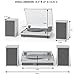Crosley CR6043A-NA Brio Bluetooth Turntable Shelf System with Included Speakers, Natural