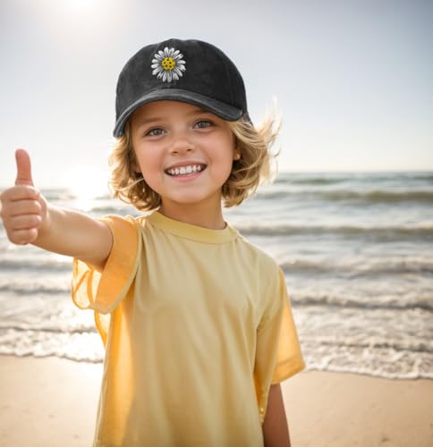 Pickleball Hats for Toddler Girls Ages 2-6, Embroidered Adjustable Vintage Washed Kids Baseball Cap2