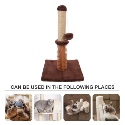 Rascador para gato interior resistente con cubierta de felpa miniatura 7