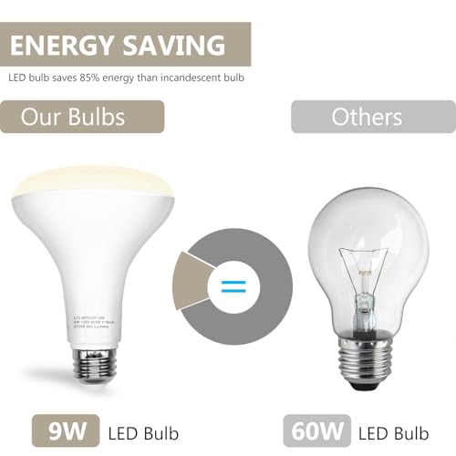 Image of DAYBETTER BR30 LED Light Bulbs Indoor Flood Light 65W Equivalent, Neutral White 4000K, 12Pack Dimmable Recessed Bulb for Bedroom Kitchen Living Areas, E26 Standard Base, 800 Lumens