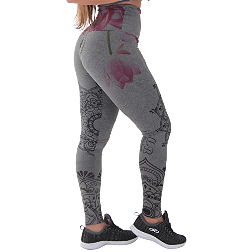 Kit com 2 Leggings Mescla Sublimadas Cintura Alta Suplex (G, Multicolorido)