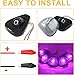 GLOFE 5X Black Smoke Lens Cab Roof Marker Running Lamps w/Pink Purple LED Lights Compatible with Ford F150 F250 F350 F450 F550 F650 F750 E150 E250 E350 E450 1999-2016 Super Duty Pickup Trucks