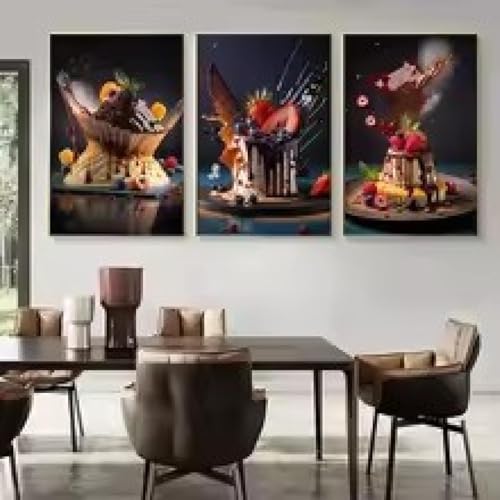 Tableau gâteau au chocolat 20x35 cm avec cadre pour déco cuisine