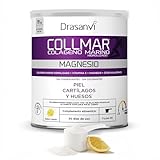 DRASANVI COLAGENO HIDROLIZADO con Ácido Hialurónico, Magnesio y Vitamina C Natural - Huesos, Articulaciones y Piel - Colágeno Marino 9.655 mg/día | 340 GR = 29 días | Sabor Limón