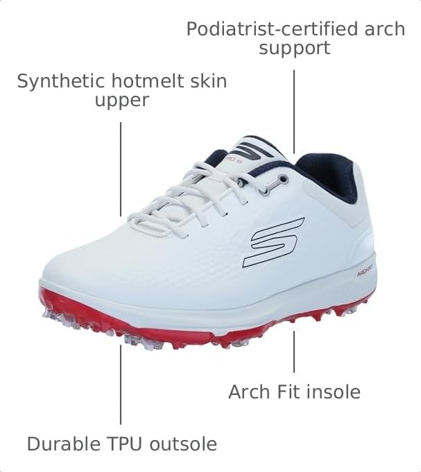 Image of Skechers Men's Pro 6 Waterproof Golf Shoe