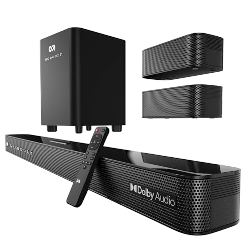 Image of GOBOULT Bassbox X625 5.1ch Dolby Digital 625W Bluetooth Soundbar Down-Firing Subwoofer Surround Sound Home Theatre,Dedicated DSP, USB /HDMI /AUX & Optical Fiber Connectivity