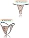 ohyeah G-String Thongs for Women Sexy Adjustable String Micro Thong Bikini Panties Leopard Printed Underwear Ladies Low Rise Cheeky Underwear Panties Sexy Underpants Fits L
