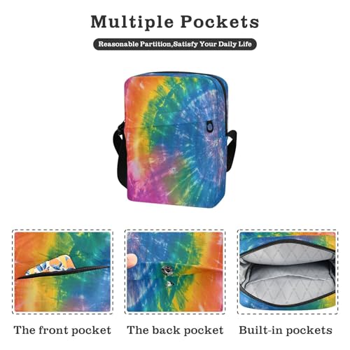 Tie-dye Colorful messenger bag for women cross body bag Woman Shoulder Handbags Adjustable Strap for School Shopping2