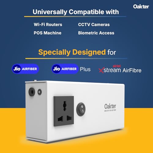 Oakter Mini UPS for Jio AirFiber and AirFiber Plus WiFi Routers | 6x2000 mAh Battery | Power Backup 4 Hours | 12 Months Warranty | Portable UPS |... - Image 3