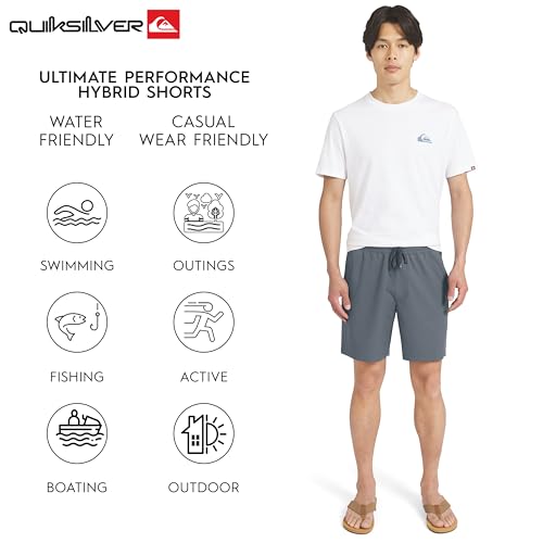 Quiksilver Men's Regular Fit Stretch Waist Water Friendly Active Hybrid Shorts (S-XXL) - Image 2