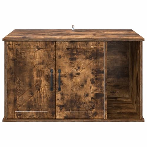 Niche rectangulaire moderne pour chat en chêne fumé 85cm - 7