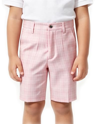 Image of Boy Shorts Kids Stretch School Uniform Clothes Flat Front Dress Casual Shorts with Pockets for Summer