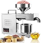 820W Oil Press Machine Cold & Hot Press Automatic Electric Oil Maker for Home Avocado Coconut Flax Peanut Castor Perilla Seed Canola Sesame Commercial Grade