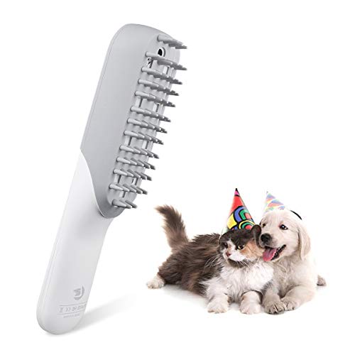 PETLESO Dog Brush Pet Massage Brush with Deodorant Ozone Generator, Electric Odor Remove Grooming for Dog Cat