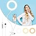 Produktbild 2 in 1 LED ringlicht für handy 6 zoll, RE einstellbar ringlicht selfie ringleuchte tischklemme 3 farbe mit handyhalterung für Kosmetik Youtube Tiktok Vlog