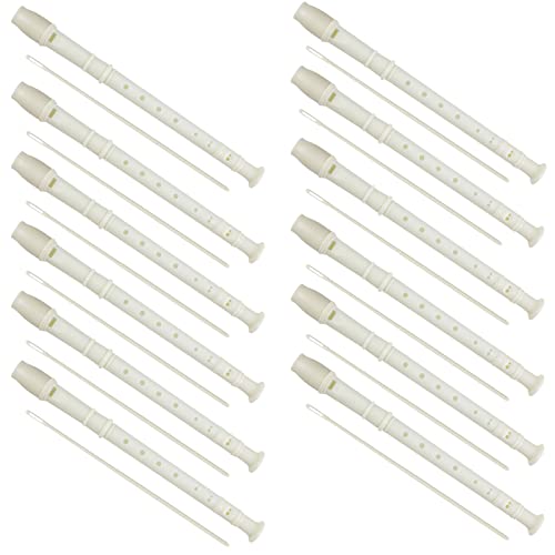 15 Pcs 8 Holes Soprano Recorder, Plastic Soprano Recorder Instrument Descant Flute Recorder German Style Soprano Recorder With Cleaning Rod For Kids, Students, Beginners, Class Rewards #TOP20