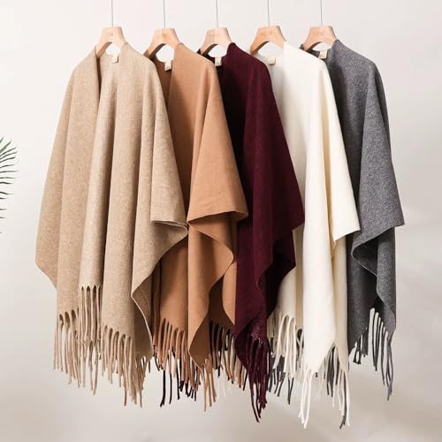 Pashmina Shawls and Wraps for Evening Dresses, Large Soft Pashminas Cashmere Tassel Shawl Fall Winter2