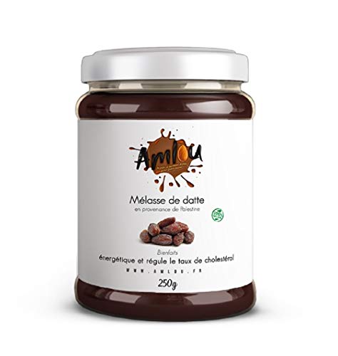 Sirop de datte (mélasse de datte ) pots en verre de 250 gr