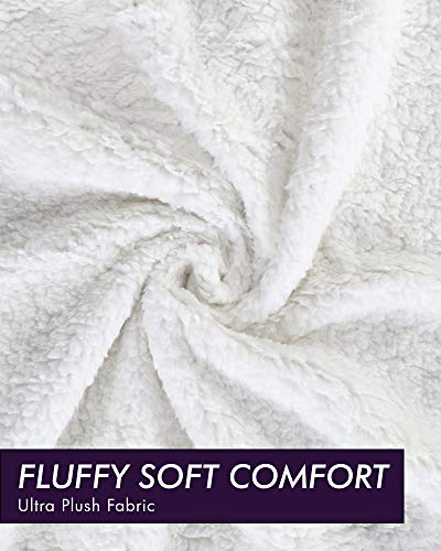 Utopia Bedding Sherpa Bed Blanket Twin Size Plum 480Gsm Plush Fleece Reversible Blanket For Bed And Couch (Bulk Pack Of 9) #TOP6