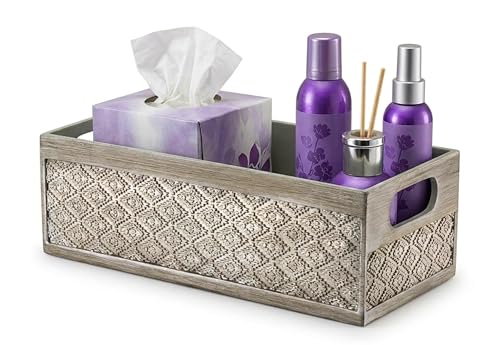Panier de rangement pour papier toilette gris argenté Dublin