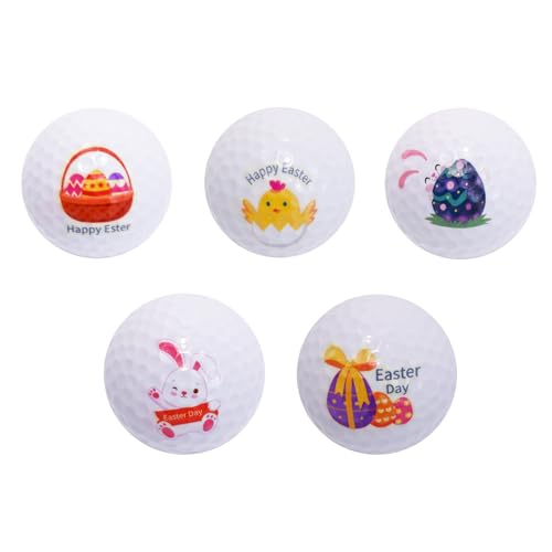 ZNTU 5 PCS Easter Golf Balls Durable Practice Golf Balls