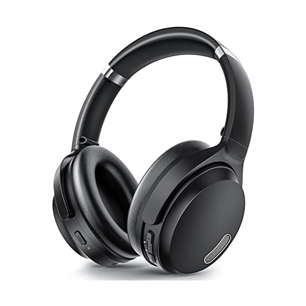 HROEENOI Wireless Bluetooth Active Noise Cancelling Deep Bass Over Ear Headphones with CVC 8.0 Microphone, Wireless…
