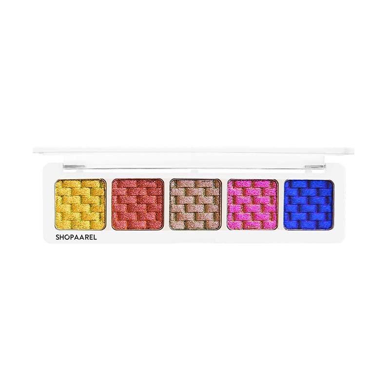 Image of SHOPAAREL Sparkle 5 Color Eyeshadow Palette | Highly Pigmented Shimmer & Glitter Shades | Long Lasting, Blendable Eye Makeup | Compact Travel Friendly Eye Shadow Kit for Women (Obsessed)
