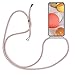 Produktbild Handykette Kompatibel mit Xiaomi Mi 11 Lite 5G Hülle, Weiches Silikon Stoßfest Handyhülle mit Kordel zum Umhängen, MoEvn Transparent Necklace Schutzhülle mit Band für Xiaomi Mi 11 Lite, Roségold