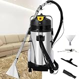 RETRIN 40L Professionelle 3-in-1 Teppichreiniger Nass-Trocken Wasserstaubsauger 230 mbar,mit langem Schlauch,6 Düsen, Doppelwassertank,Für Teppiche,Sofas,Vorhänge und gewerbliche