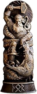 SoeHong Norse Gods Resin Statues, Antique Greek Mythology Gods Statue of Odin Loki Thor Freyja, Scandinavian Pantheons Gods Sculpture for Home Yard Car Garden Ornament Gift