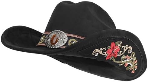 Western Cowboy Hat for Men and Women, Shapeable Big Wide Brim Cow...