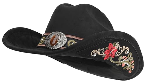 Western Cowboy Hat for Men and Women, Shapeable Big Wide Brim Cow...