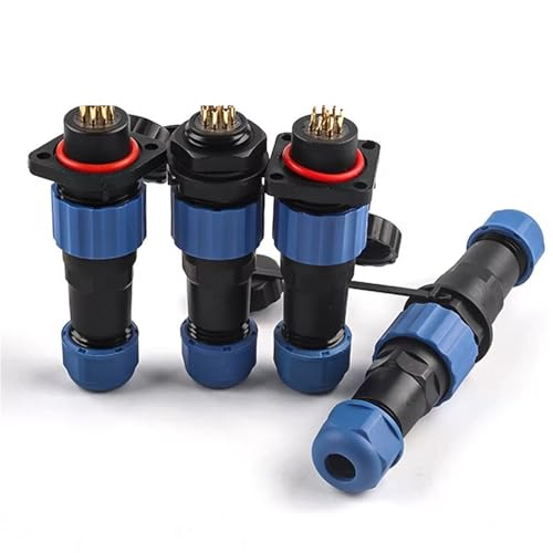 Connecteur SP16 IP68 avec châssis à bride haute durabilité et fiche 6 broches premium