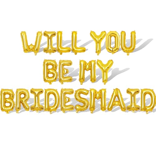 Ballons Will You Be My Bride dorés 40,6 cm en aluminium de qualité supérieure