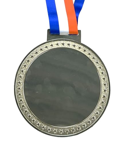 Express Medals Colossal 5�C���` �󔒂̃��_���X�y�[�X 4�C���`�̃C���T�[�g�A���[�h�g���t�B�[ ���b�h�z���C�g�ƃu���[�̃l�b�N���{���t�� �S�[���h�d�グ �X�^�[�{�[�_�[�f�U�C�� DIY�p�[�\�i���C�[�[�V�����X�y�[�X