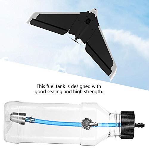 Transparent Fuel Tank Rc Fuel Tank Rc Transparent Plastic Fuel Tank Model Airplane Gas Tank For 15-20 Cc Rc Airplanes, (260Ml,151X50 Mm) #TOP2