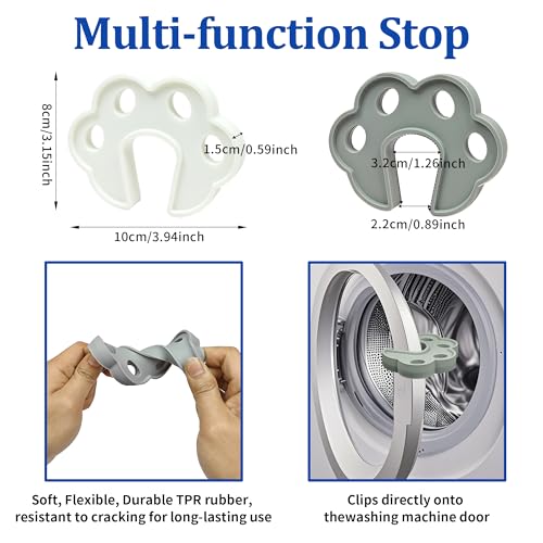 image for GnoTis 2 Pack Washing Machine Door Prop Open, Easy to Use Washer Door 