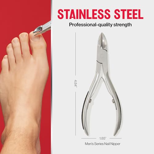Revlon Nail Clipper for Men, Durable for Tough Fingernail and Toenail Trimming, Ergonomic No-Slip Grip Handle, Stainless Steel, 1 count - image 5