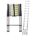 Price comparison product image 5M/16.4ft Aluminum Extension Folding Telescopic Loft Ladder Straight Attic Telescoping Ladders Capacity 150kg/330lb with Certificate EN 131