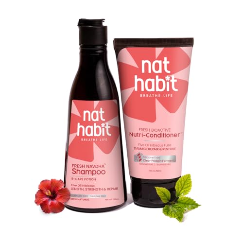 Cheveux secs et crépus ? Kit shampooing après-shampoing Nat Habit Reetha Amla anti-chute