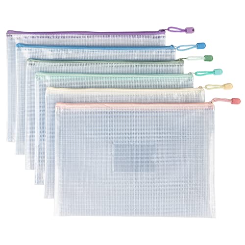 Tamaki 04130-2 6 Pack Mesh Zipper Pouch With Label Pocket, Waterproof Zipper Bags thumb #1