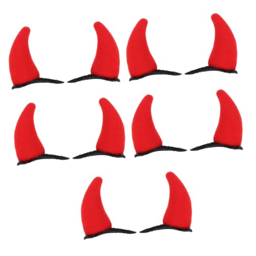 DECOMELODY 10 Piezas Horquillas de de Rojas para Halloween Clips Ligeros y Duraderos para Cosplay y Disfraces de