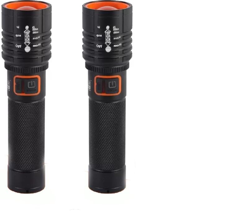 Care 4 ABS Plastic Rechargeable Torch Light with Multiple Light Modes for Home Torch (Black, 14 cm, Rechargeable)-picture-14