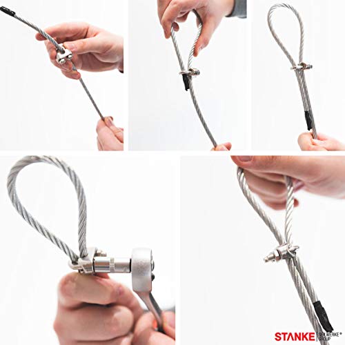 Serre-câble à étrier 10 mm Seilwerk STANKE pour installer une voile d'ombrage extérieure - 6