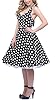 BI.TENCON 1950s Black Halter Style Vintage Polka Dot Swing Dress L #2