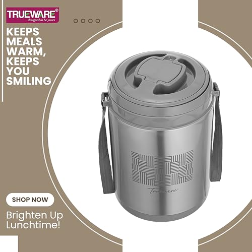 Image of Trueware Legend 5 Stainless Steel PU Insulated Hot and Cold Lunch Box with 5 SS Container 300 ML Each