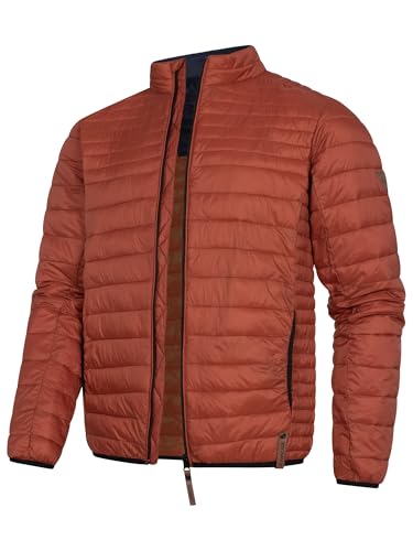 Preisvergleich Produktbild Indicode Herren Islington leichte Steppjacke in Daunenjacken-Optik / Übergangsjacke Regenjacke Red Ochre M