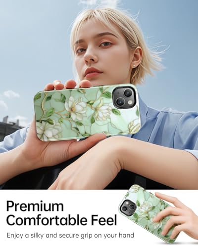 Coque silicone verte iPhone 13 antichoc vitrail magnétique - 6
