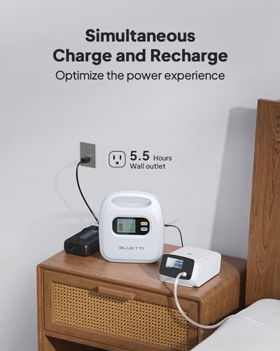 Image of BLUETTI CPAP Battery Backup X30 297Wh Power Supply with Comprehensive Cable Set for ResMed S9, AirSense 10, AirSense 11, AirMini, AirCurve 10, Ideal for Camping & Hurricane Preparedness